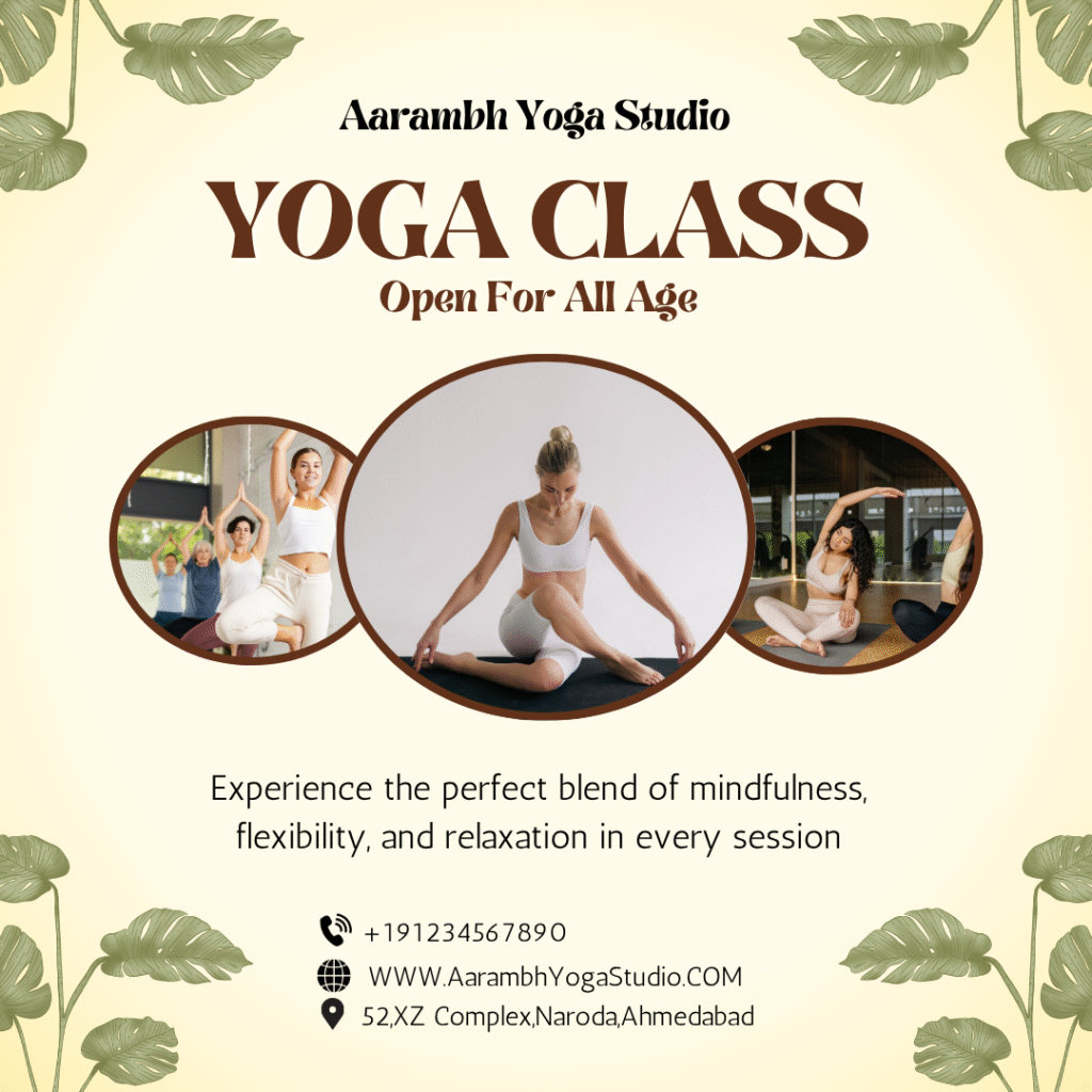 Green and Brown Minimalist Yoga Class Instagram Post